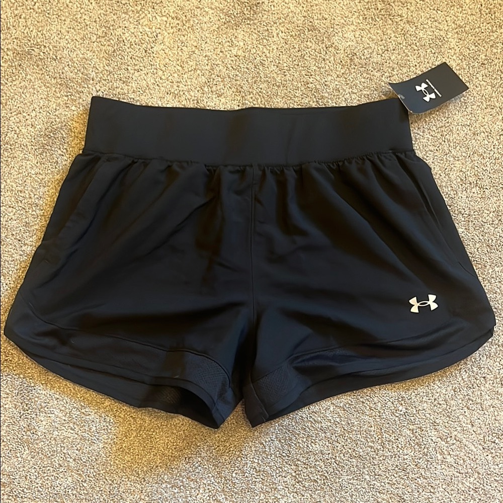 SOLD Under Armour Black Athletic Shorts with Comfort-Fit Waistband